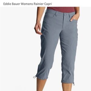 Eddie Bauer Women's Rainier Capris in Slate Gray